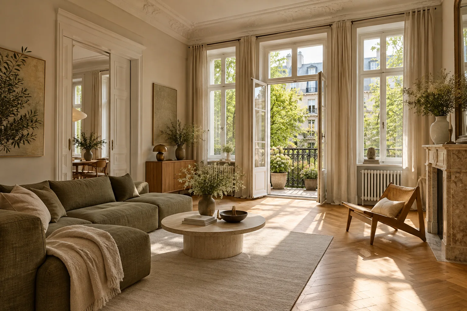 Architektur und Wohnatmosphäre – KI-generiertes Stimmungsbild